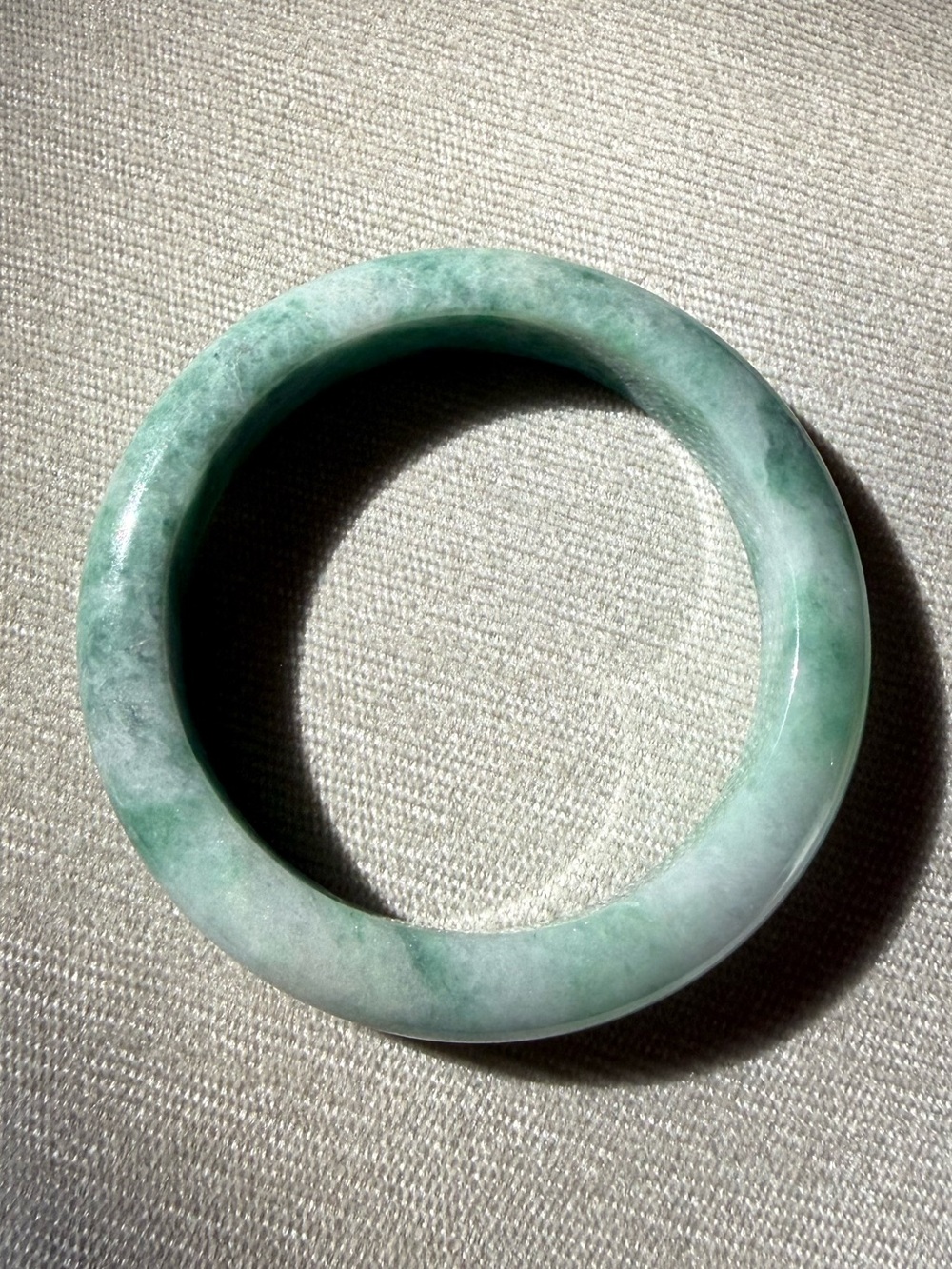 55.5 Green Burmese Jadeite Jade Bangle Bracelet - Natural Grade A - Picture 2 of 11